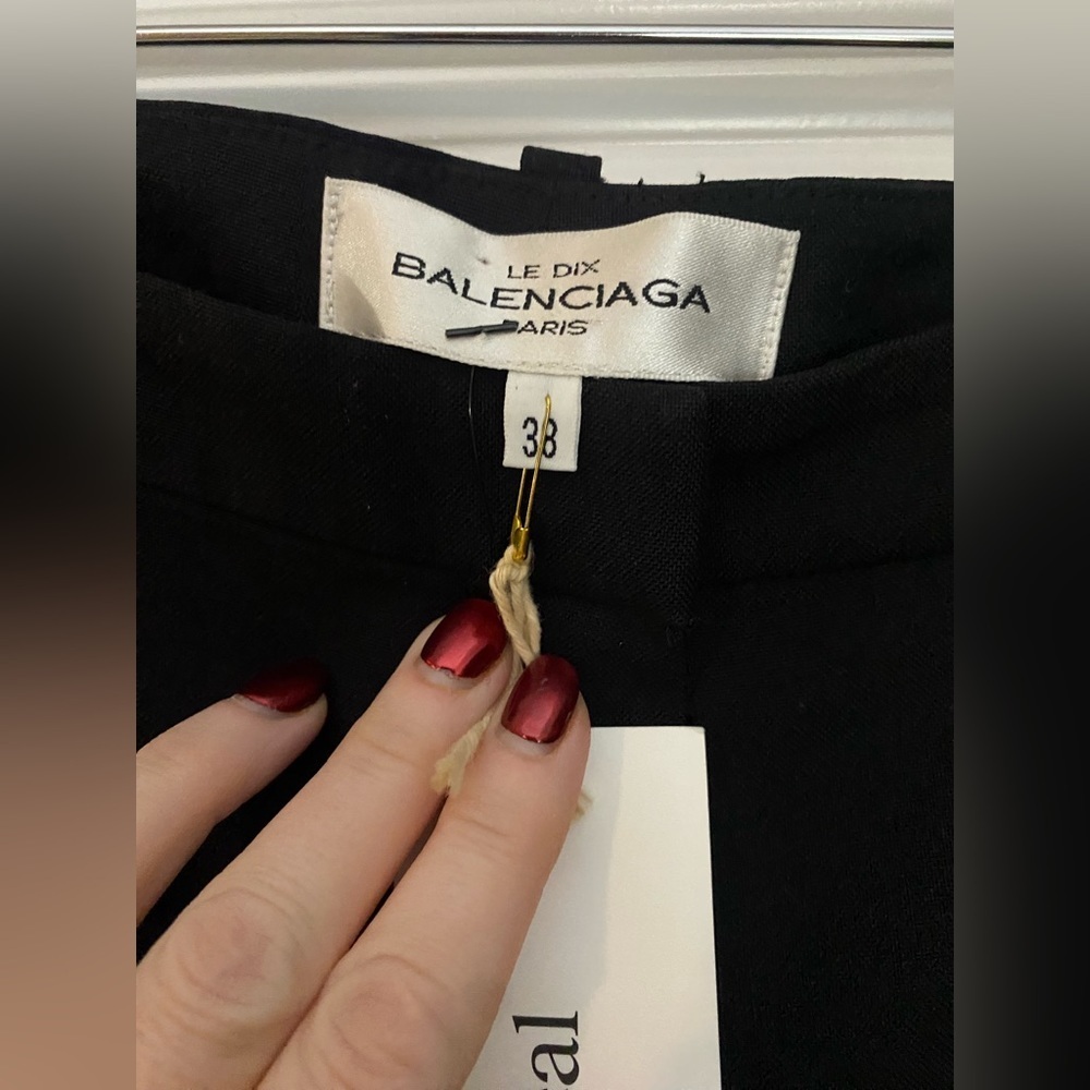 Le Dix Balenciaga Paris Straight Leg Trouser Pants in Black Size 38💕 - Picture 7 of 8
